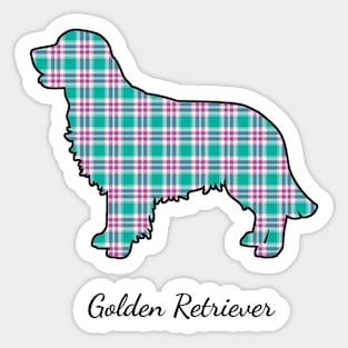 Retriever Mom Plaid Sticker